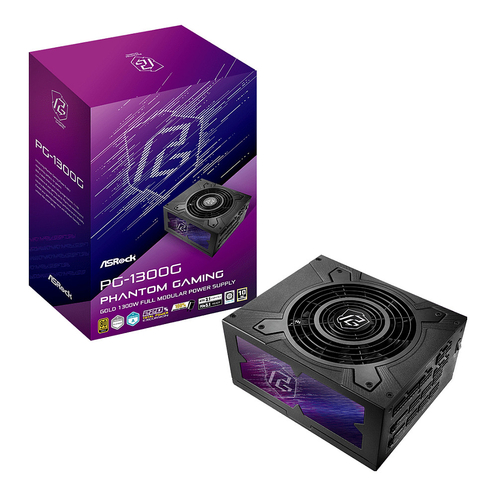 ASRock Phantom Gaming PG-1300G + black retail 1300W 80+ Gold