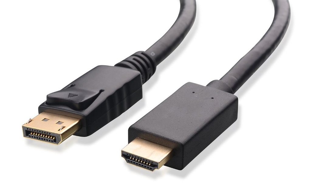 Powertech DisplayPort 1.2 to HDMI 1.4 Cable 2m - 1080p FullHD - Black - CAB-DP027