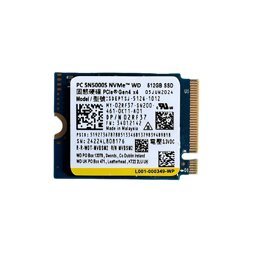 500GB PCIe 4.0 NVMe SSD (M.2 2230)