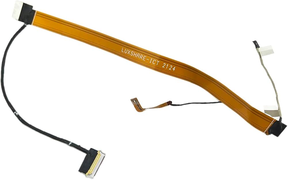 LCD eDP Screen Cable with Camera and Microphone Wire For Lenovo ThinkPad T490 / T495 / P43s / T14 Gen 1 / P14s Gen 1 - 02HK974 - FHD Non-Touch 30-Pin - Pre-Owned Grade A - 1-Year Warranty
