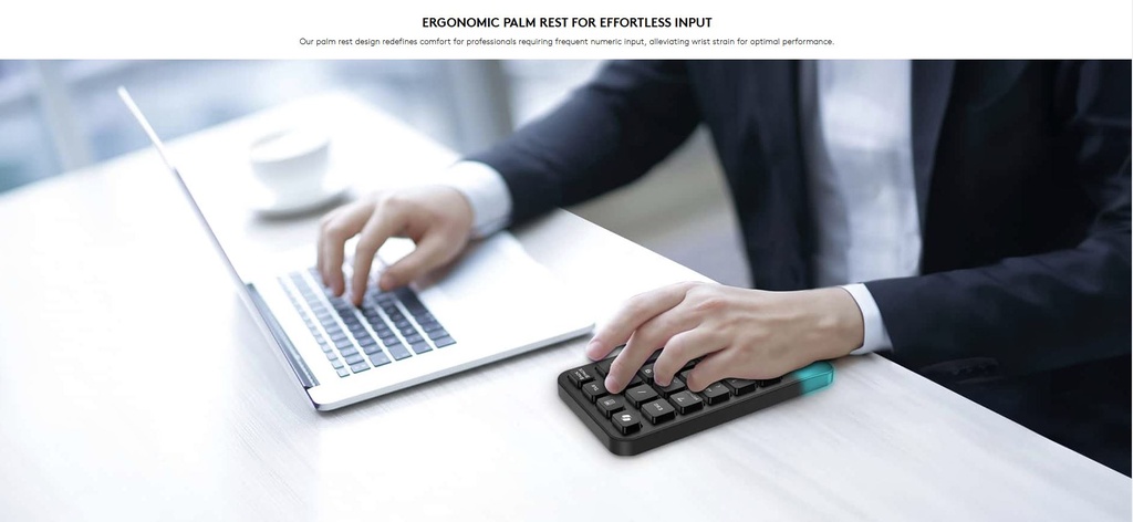 Genius Keyboard Numeric Pad Wireless AI w/Palm Rest NumPad 1000