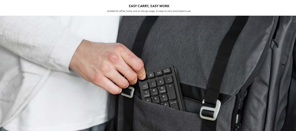 Genius Keyboard Numeric Pad Wireless AI w/Palm Rest NumPad 1000