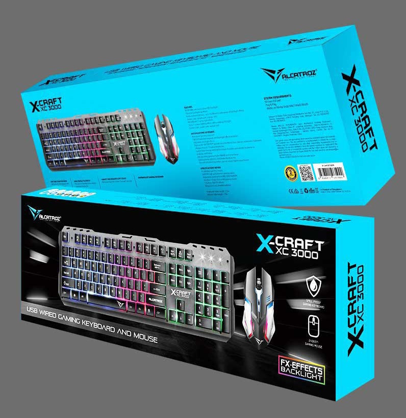 Alcatroz X-Craft XC3000 Gaming Keyboard & Mouse Combo