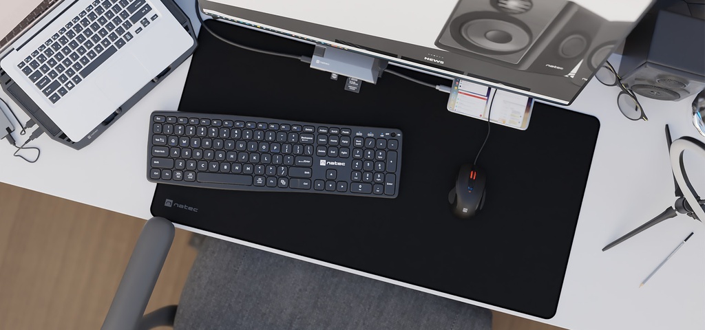 Natec COLORS SERIES XL Mousepad Obsidian Black