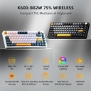 Machenike K600-B82W Gasket Wireless / BT Gaming Mechanical Keyboard Brown Switches