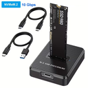 M.2 NVMe SSD Enclosure Docking Station - Black