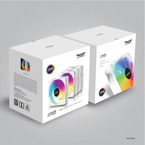 Armaggeddon Gaming Cooling Fan Set 4pcs ARGB KIT 5000 White