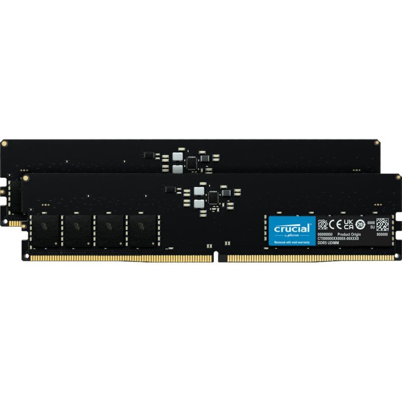 4800 32GB Crucial 2x16GB KIT CL40 UDIMM · CT2K16G48C40U5