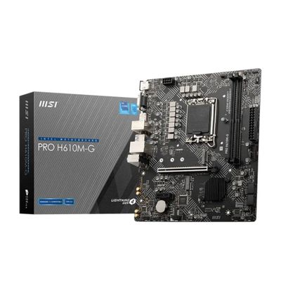 MSI Motherboard PRO H610M-G DDR5 - Micro ATX - LGA 1700 - Intel H610 · 7D46-075R