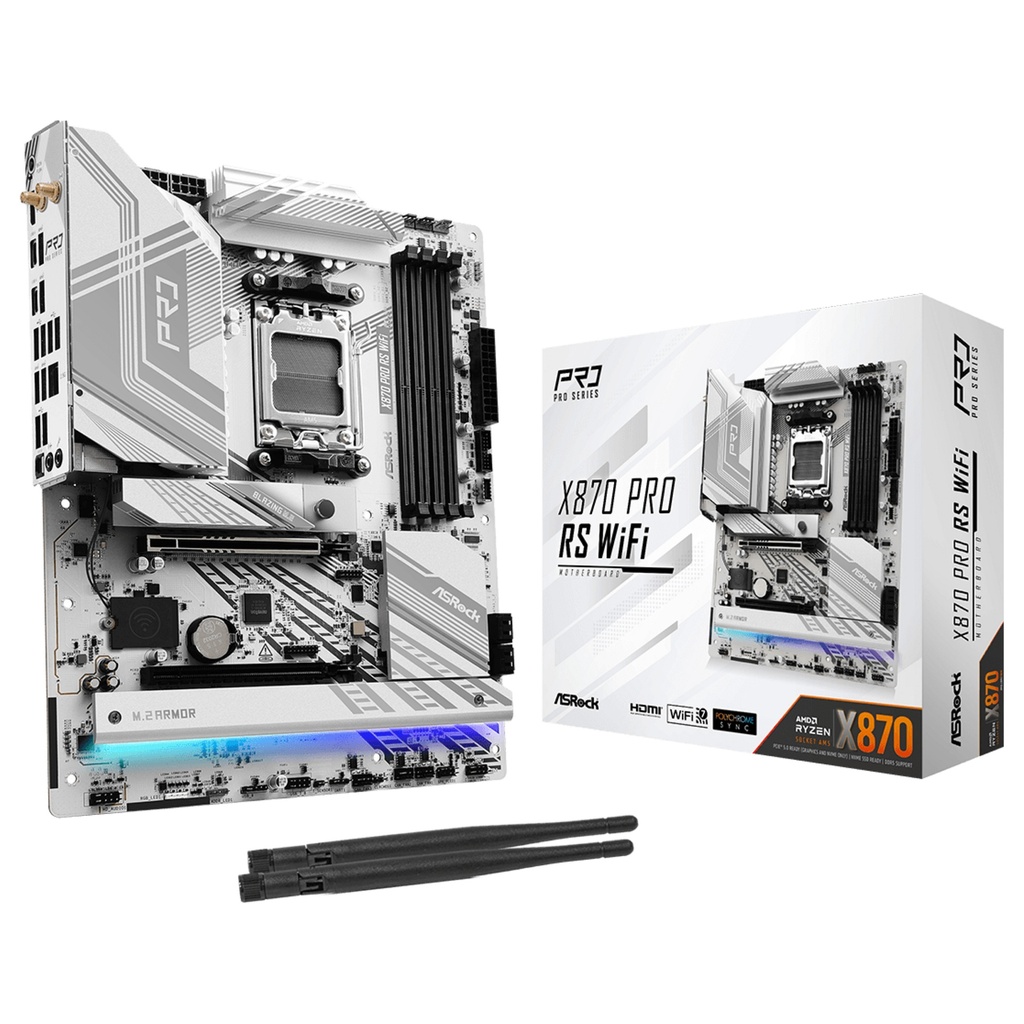 ASROCK X870 Pro RS WiFi - motherboard - ATX - Socket AM5 - AMD X870 · 90-MXBQ00-A0UAYZ