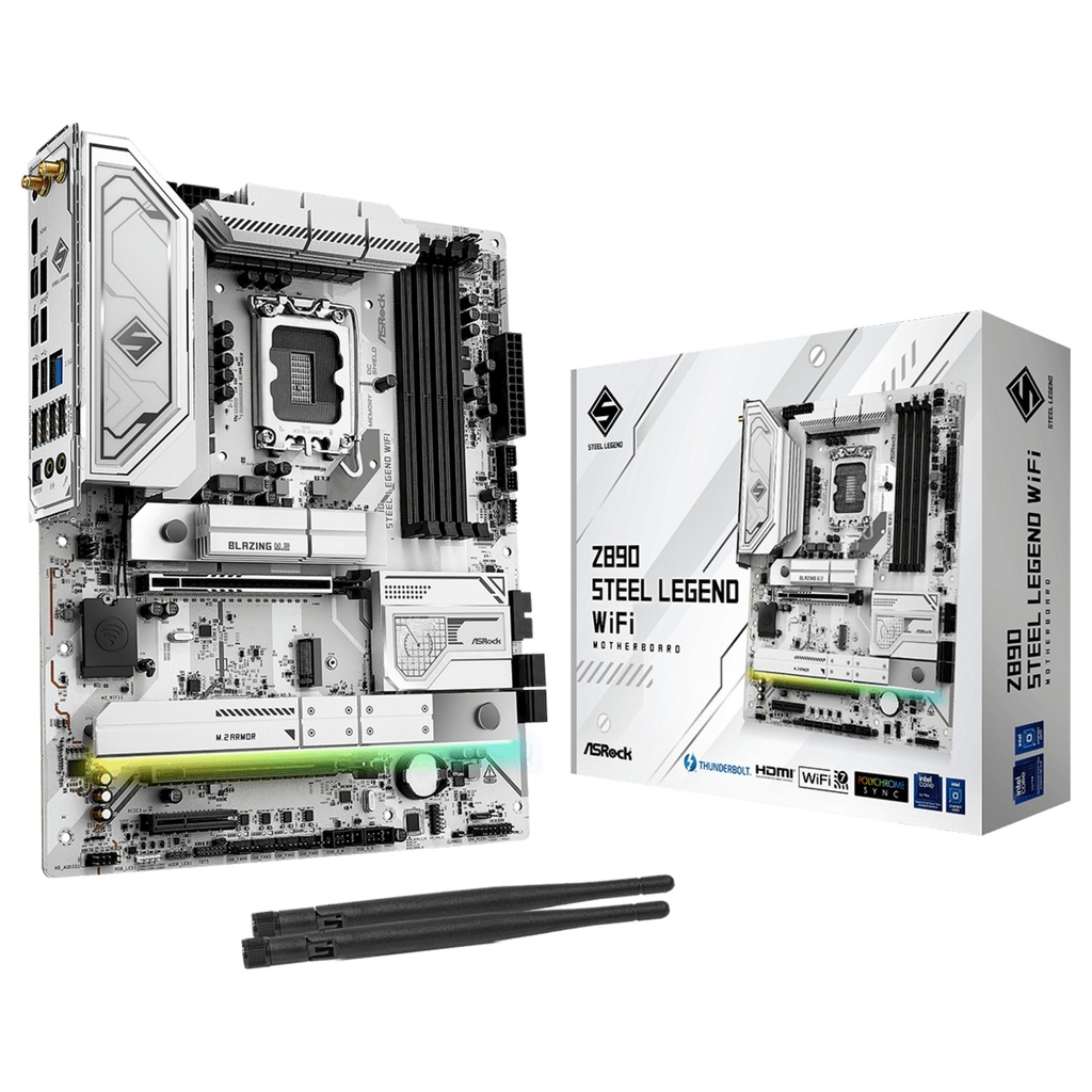 ASROCK Z890 STEEL LEGENd WiFi - motherboard - ATX - LGA1851 Socket - Z890 · 90-MXBPF0-A0UAYZ