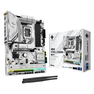 ASROCK B860 STEEL LEGEND WIFI - motherboard - ATX - LGA1851 Socket - B860 · 90-MXBR30-A0UAYZ