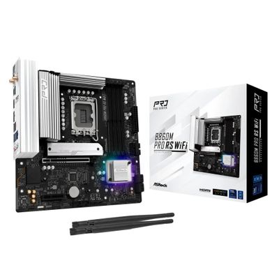 ASRock B860M Pro RS WiFi - motherboard - micro ATX - LGA1851 Socket - B860 - 90-MXBRQ0-A0UAYZ