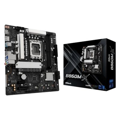 ASRock B860M-X - motherboard - micro ATX - LGA1851 Socket - B860 - 90-MXBRU0-A0UAYZ