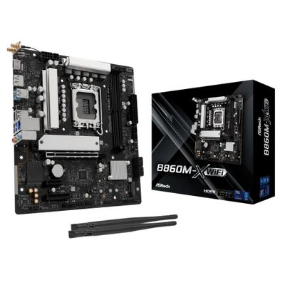 ASROCK B860M-X WiFI - motherboard - micro ATX - LGA1851 Socket - B860 · 90-MXBRY0-A0UAYZ