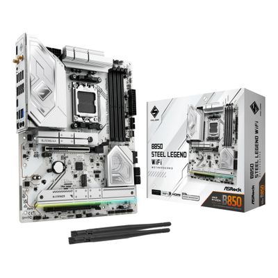 ASROCK Motherboard B850 STEEL LEGEND WIFI - ATX - Socket AM5 - AMD B850 · 90-MXBQS0-A0UAYZ