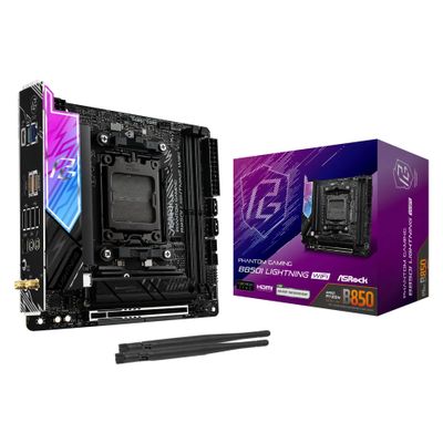 ASRock Phantom Gaming B850I LIGHTNING WIFI - motherboard - mini ITX - Socket AM5 - AMD B850 - 90-MXBQR0-A0UAYZ
