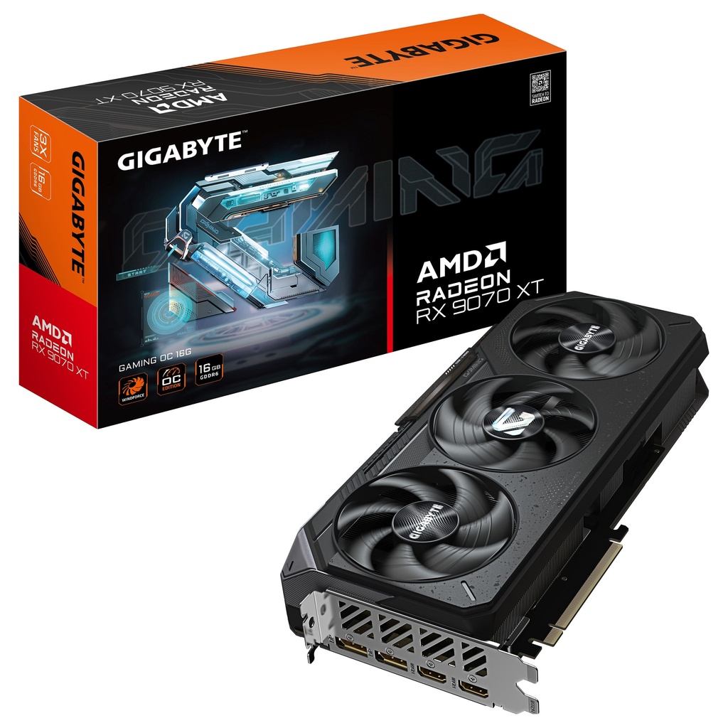 GIGABYTE Radeon RX 9070 XT GAMING OC 16G - graphics card - Radeon RX 9070 XT - 16 GB - GV-R9070XTGAMING OC-16GD