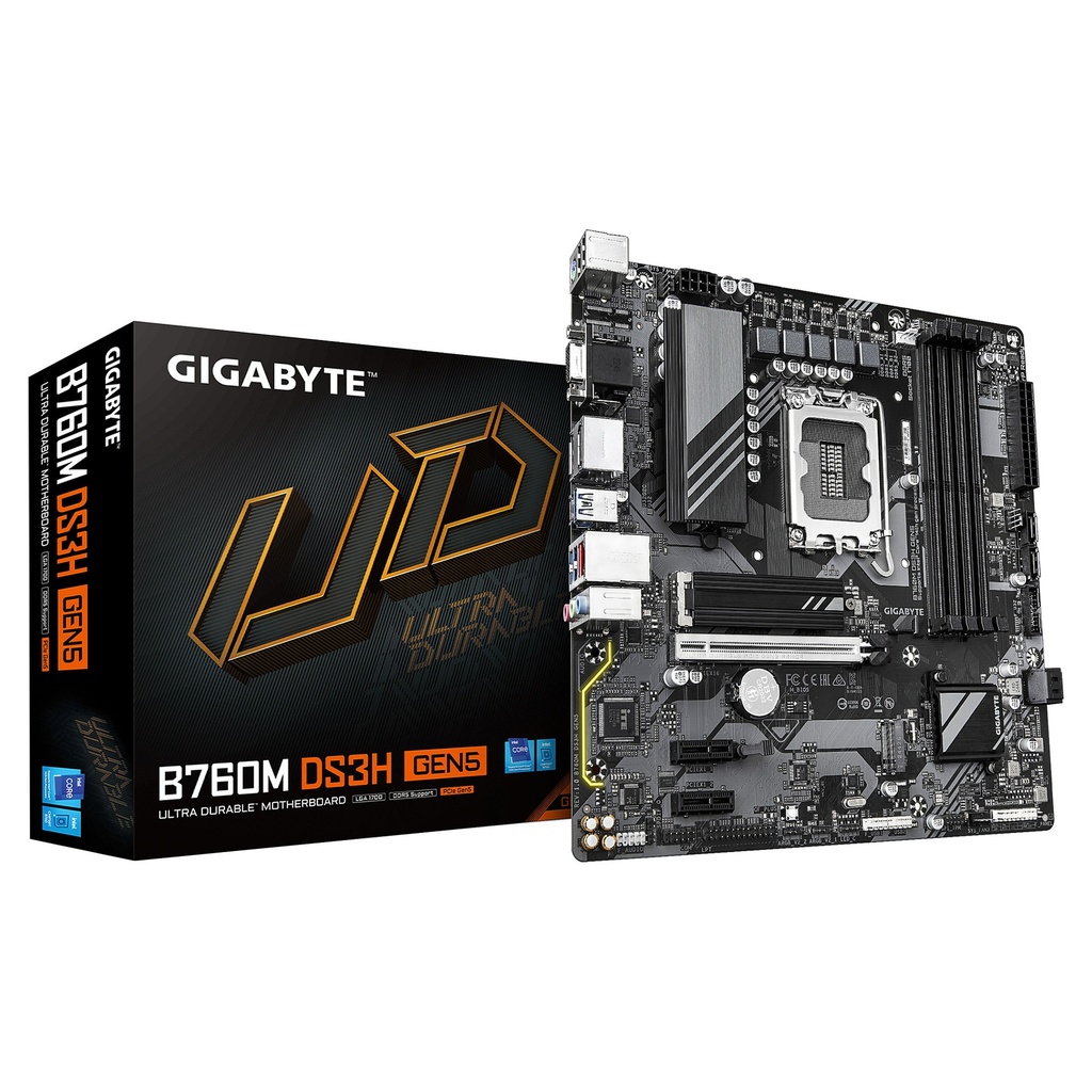 GIGABYTE B760M DS3H AX DDR5 - Motherboard - Micro ATX - LGA1700 -Gen5 · 910-MOBD-MODEL