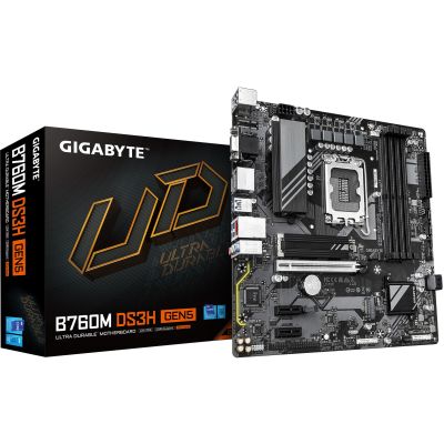 Gigabyte B760M DS3H AX DDR5 - Motherboard - Micro ATX - LGA1700 -Gen5 - 910-MOBD-MODEL