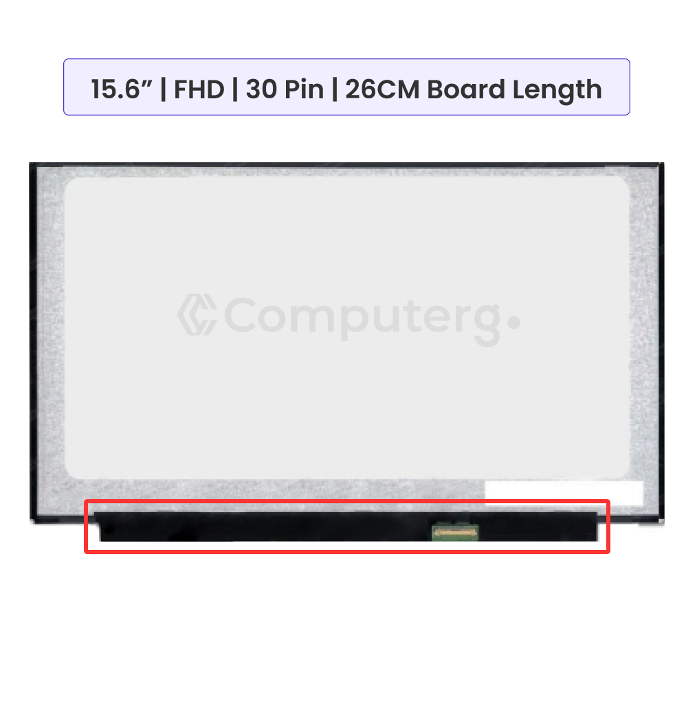 Laptop Screen Panel 15.6-Inch - FHD (1920x1080) - 26cm Board Length - 30 Pin