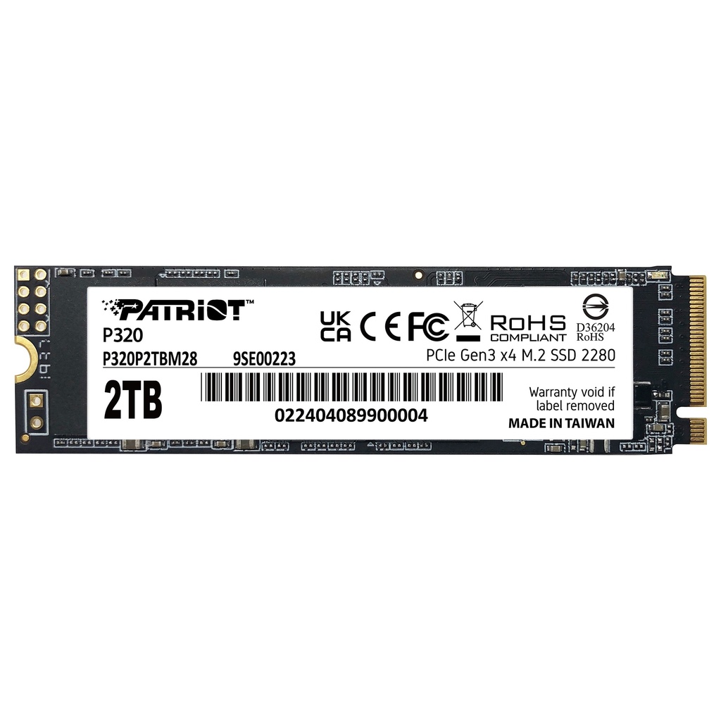 Patriot P320 3.0 3000 2200 PE999 2TB M.2 NVMe - P320P2TBM28