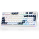 Machenike KG98 Tri-Mode 98% Mechanical Gaming Keyboard 100 Keys Brown Switches - White