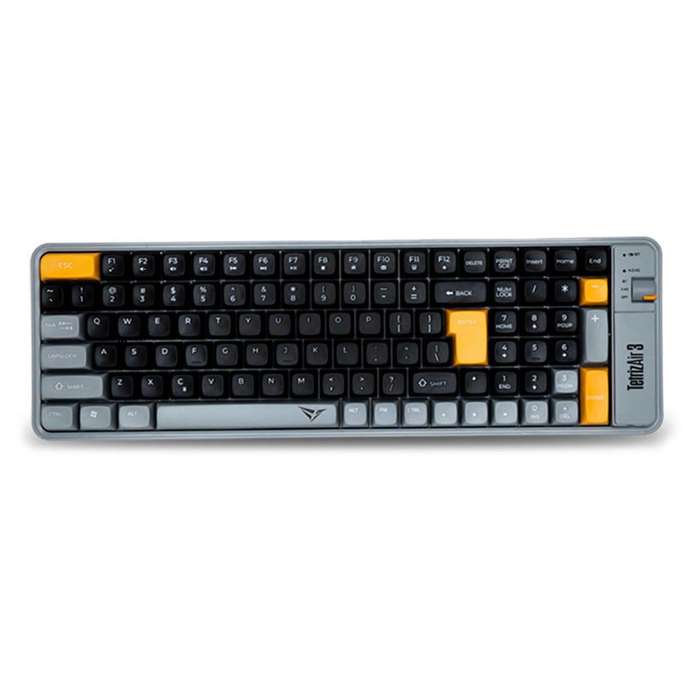 Alcatroz Tetriz Air 3 Wireless Mechanical Gaming Keyboard - Clicky Switches - Autumn Black