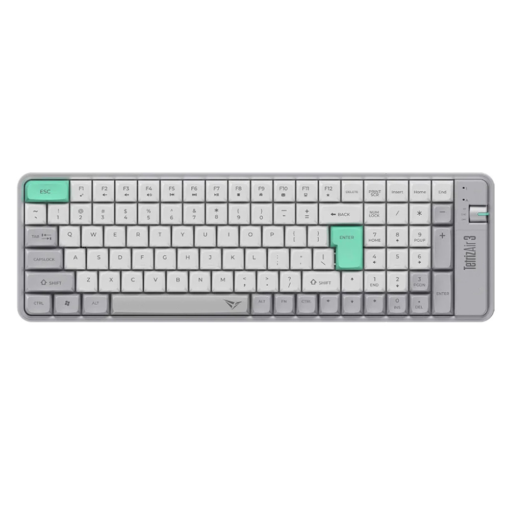 Alcatroz Tetriz Air 3 Wireless Mechanical Gaming Keyboard - Clicky Switches - Winter White
