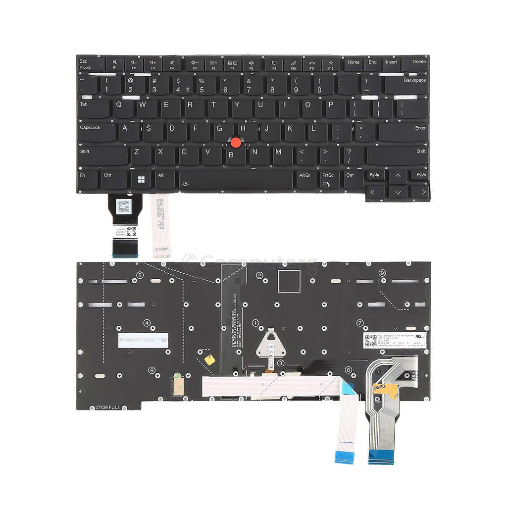 Lenovo ThinkPad T14s Gen 2 / P1 Gen 4-5 / X1 Extreme Gen 4-5 - US Layout - Backlit Keyboard