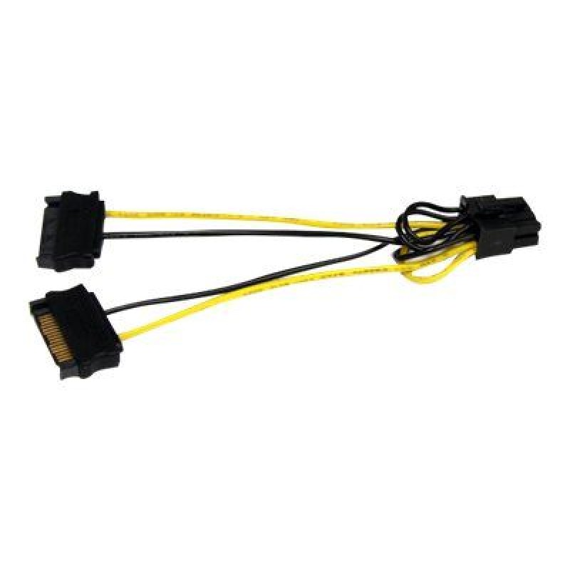 StarTech.com 6in SATA Power to 6 Pin PCI Express Video Card Power Cable Adapter - SATA to 6 pin PCIe power - power cable - 15 cm - SATPCIEXADAP - Limited lifetime warranty