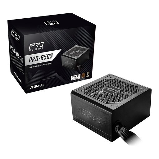 ASRock Pro Series PRO-650B + Bronze black 650W 80+ Bronze